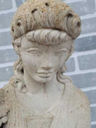 Vintage Cement/Concrete Roman Woman Garden Statue