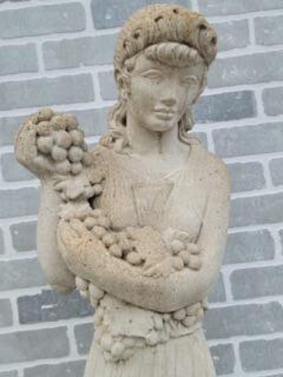 Vintage Cement/Concrete Roman Woman Garden Statue