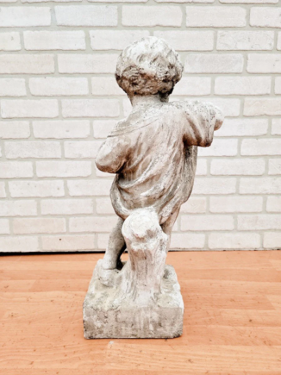 Vintage Putti Cherub Cement/Concrete Garden Statue