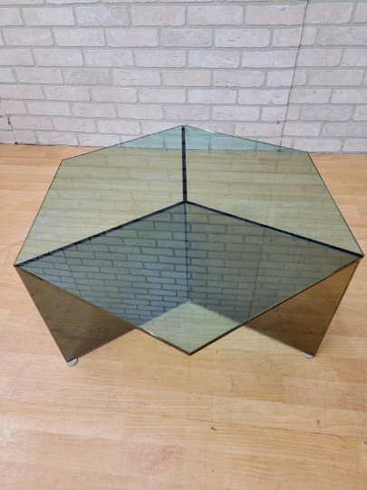 Modern Danish Hexagon Glass Coffee Table by Ida Linea Hildebrand for Friends & Founders