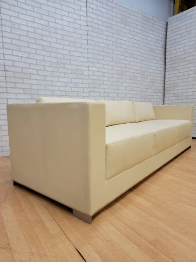 B1 Sofa by Bernhardt Design in a Cream Leather