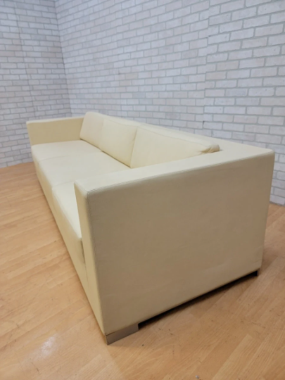 B1 Sofa by Bernhardt Design in a Cream Leather