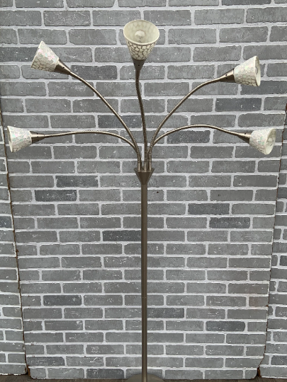 Mid Century Modern 5 Flex Arm Floor Lamp