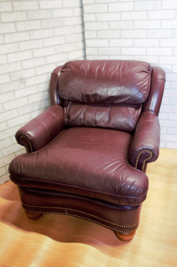 Hancock & Moore Austin Loveseat and Armchair in "Oxblood" Leather - 2 Piece Set