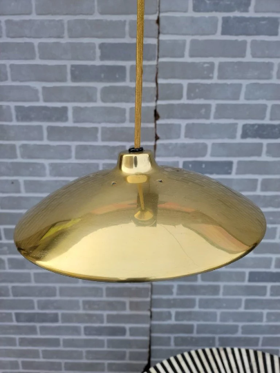 Mid Century Modern Space Age Pull Down Ceiling Pendant Light