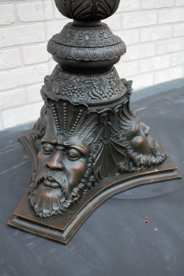 Antique Neoclassical Italian Bronze Torchiere Pedestal