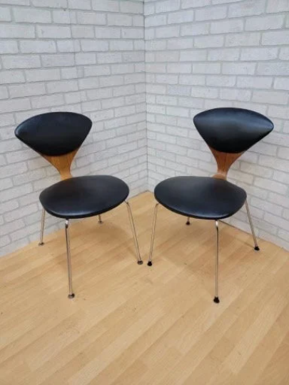 Mid Century Modern Norman Cherner Bernardo Chair for Plycraft - Pair