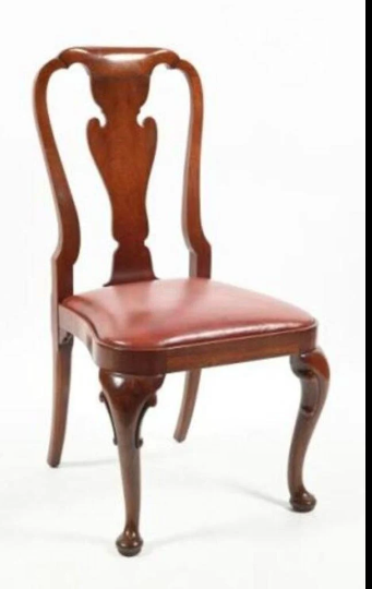 Vintage Queen Anne Style Mahogany Side Chairs By Baker Furniture Co. - Set of 4