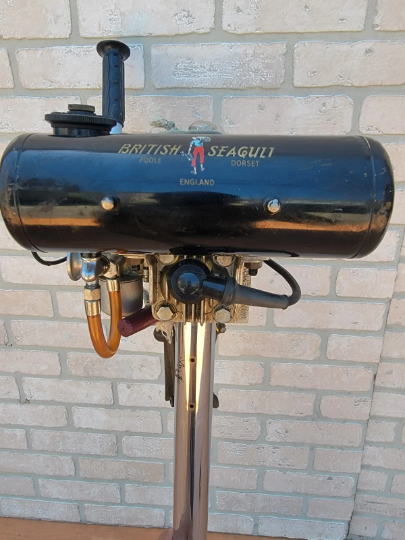 British Seagull Silver Outboard Clutch Motor