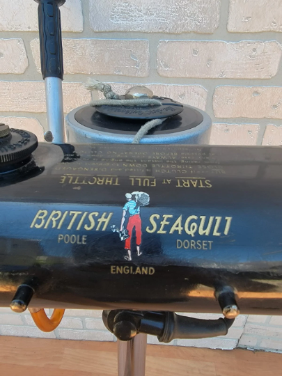 British Seagull Silver Outboard Clutch Motor