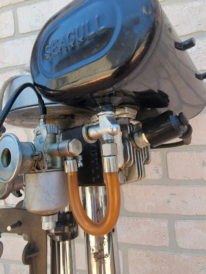 British Seagull Silver Outboard Clutch Motor