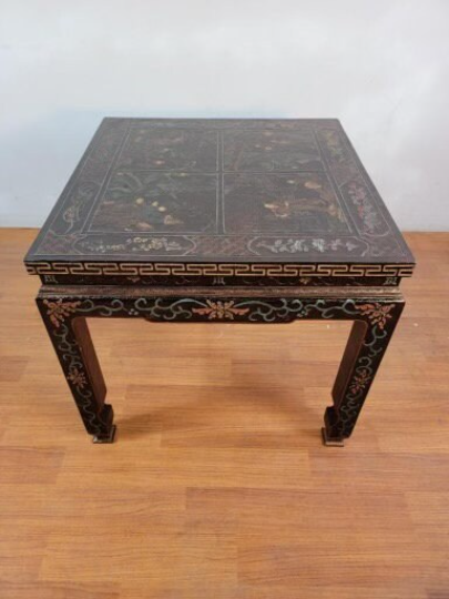 Vintage Asian Inspired Chinoiserie Side Accent Table by Baker Furniture Co.