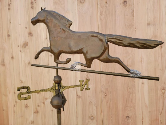 Antique Bronze Horse Weathervane Stand
