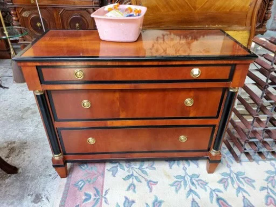 Vintage Neoclassical Biedermeier Style Chest of Drawers by Raymond Sabota for Century Furniture