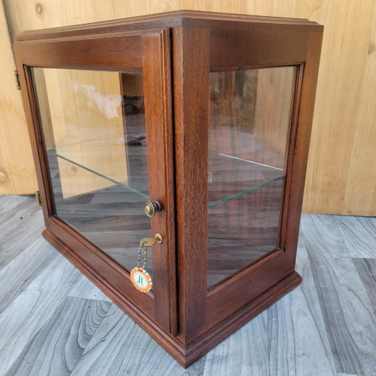 Vintage Mahogany Humidor Lockbox Storage Box