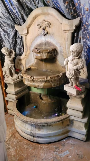 Antique Tuscan Stone Fountain