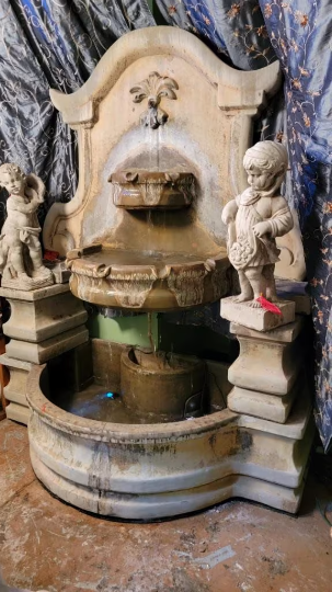 Antique Tuscan Stone Fountain