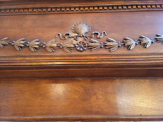 Antique Traditional Fully Restored 19th Hand Carved Ornate Chicago Large Full-Wall Hall Mirror