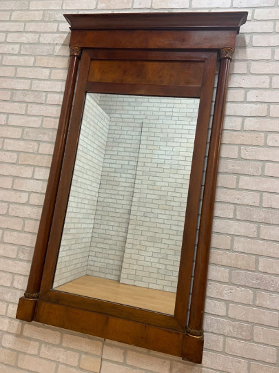 Vintage Empire Style Carved Wall Mirror By Baker Furniture