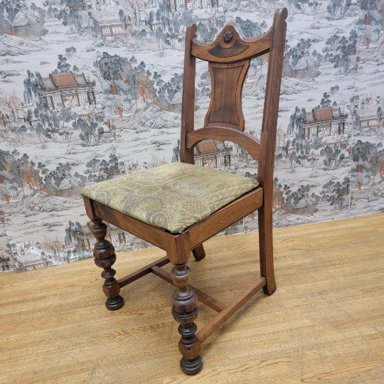 Vintage American Hardwood Dining Table and Chairs - Set of 5