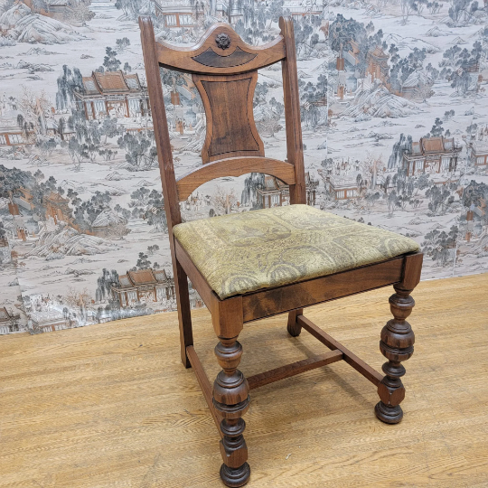 Vintage American Hardwood Dining Table and Chairs - Set of 5