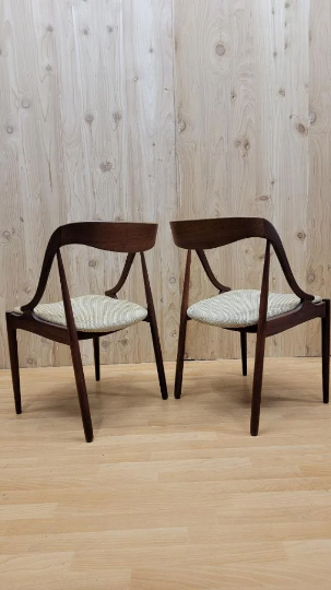 Vintage Danish Modern Teak Side Chairs by Johannes Andersen for Moreddi - Pair