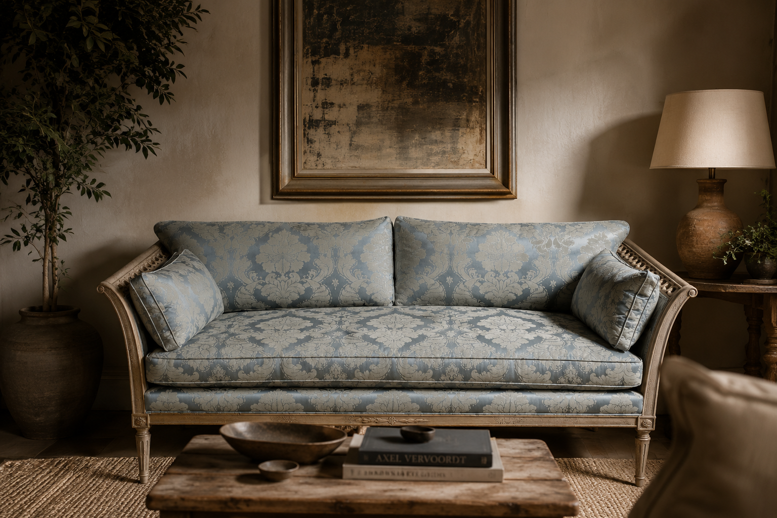 Hollywood Regency / Neoclassical Style Sofa by TRS Furniture, Inc.