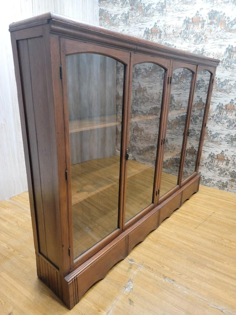 Antique Shanxi Province Teak and Glass Display Cabinet/Bookcase