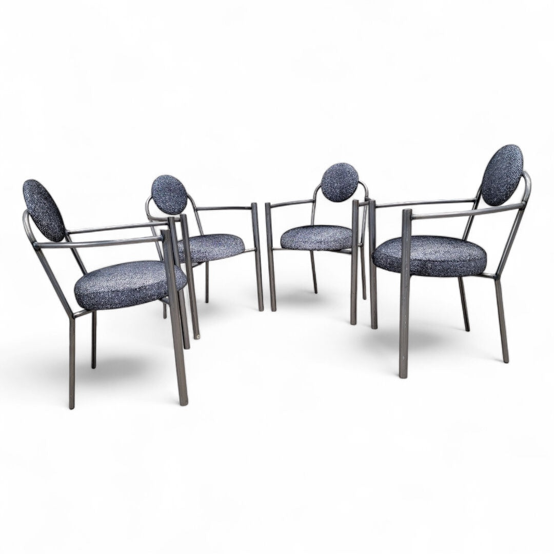 Vintage Modern Moon Chairs Newly Upholstered - Set of 4