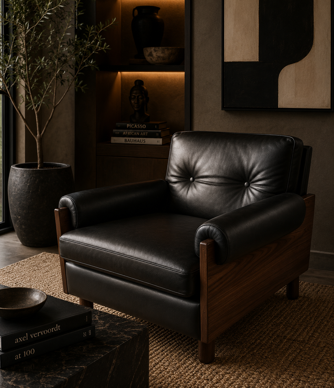 MCM Percival Lafer Style Rosewood Club Chair Newly Reupholstered