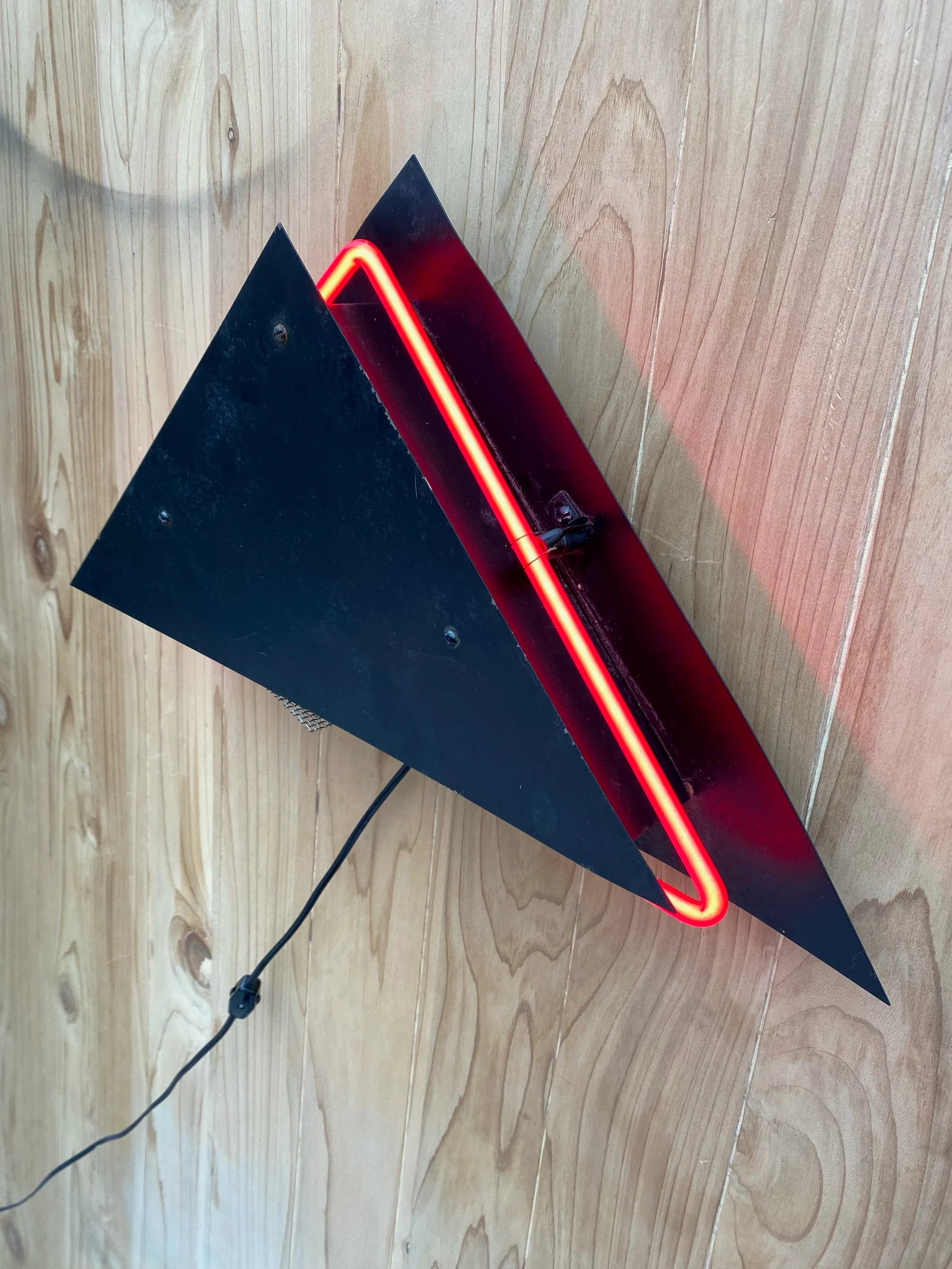 Postmodern Rudi Stern Sculpture Torchiere Wall Sconce “Let There Be Neon” - Pair