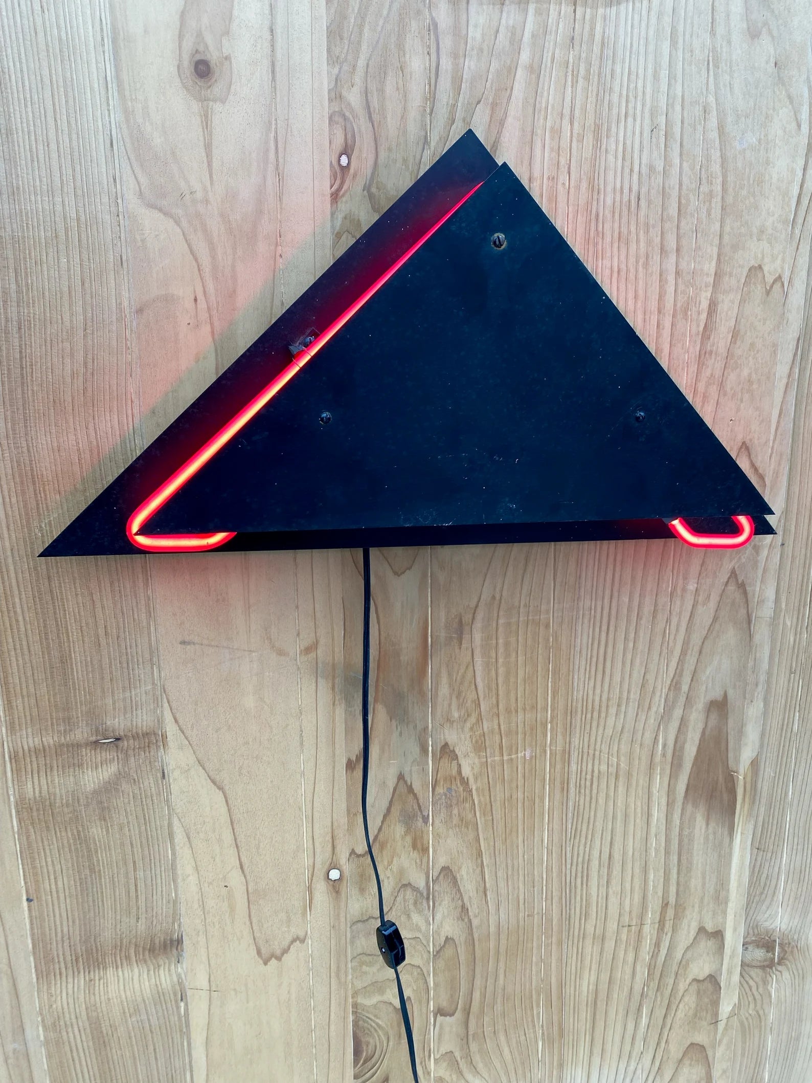 Postmodern Rudi Stern Sculpture Torchiere Wall Sconce “Let There Be Neon” - Pair