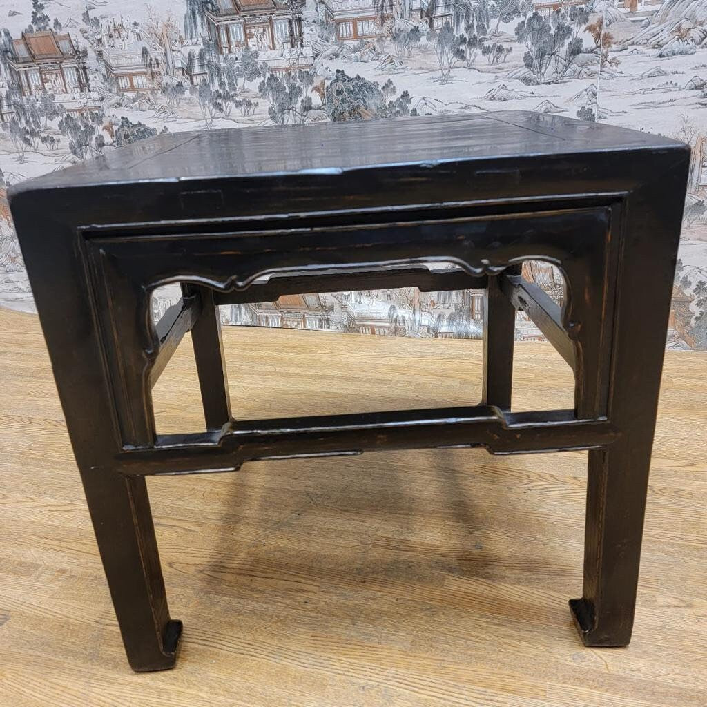 Antique Shanxi Province Elm Side Table with Original Patina