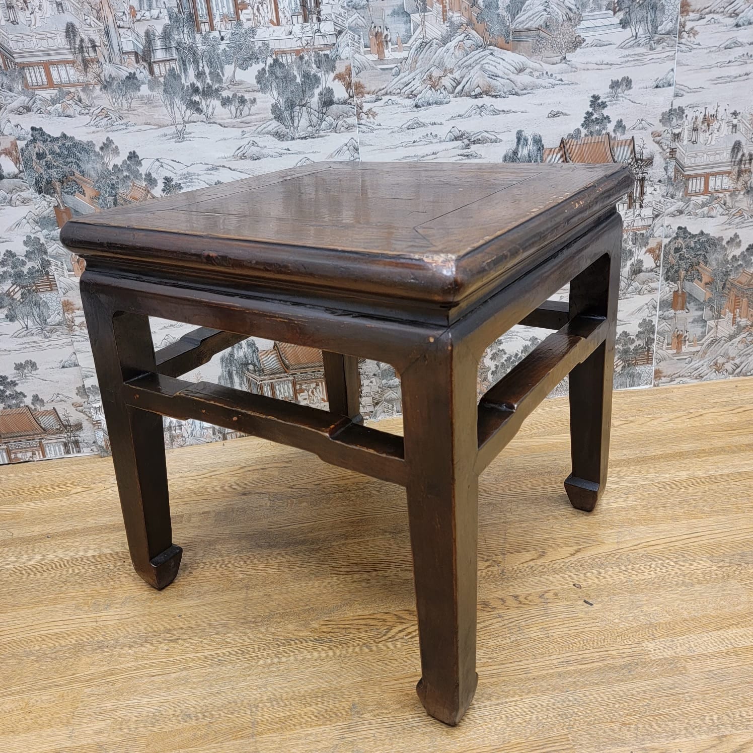 Antique Shanxi Province Elm Square Side Table - Pair