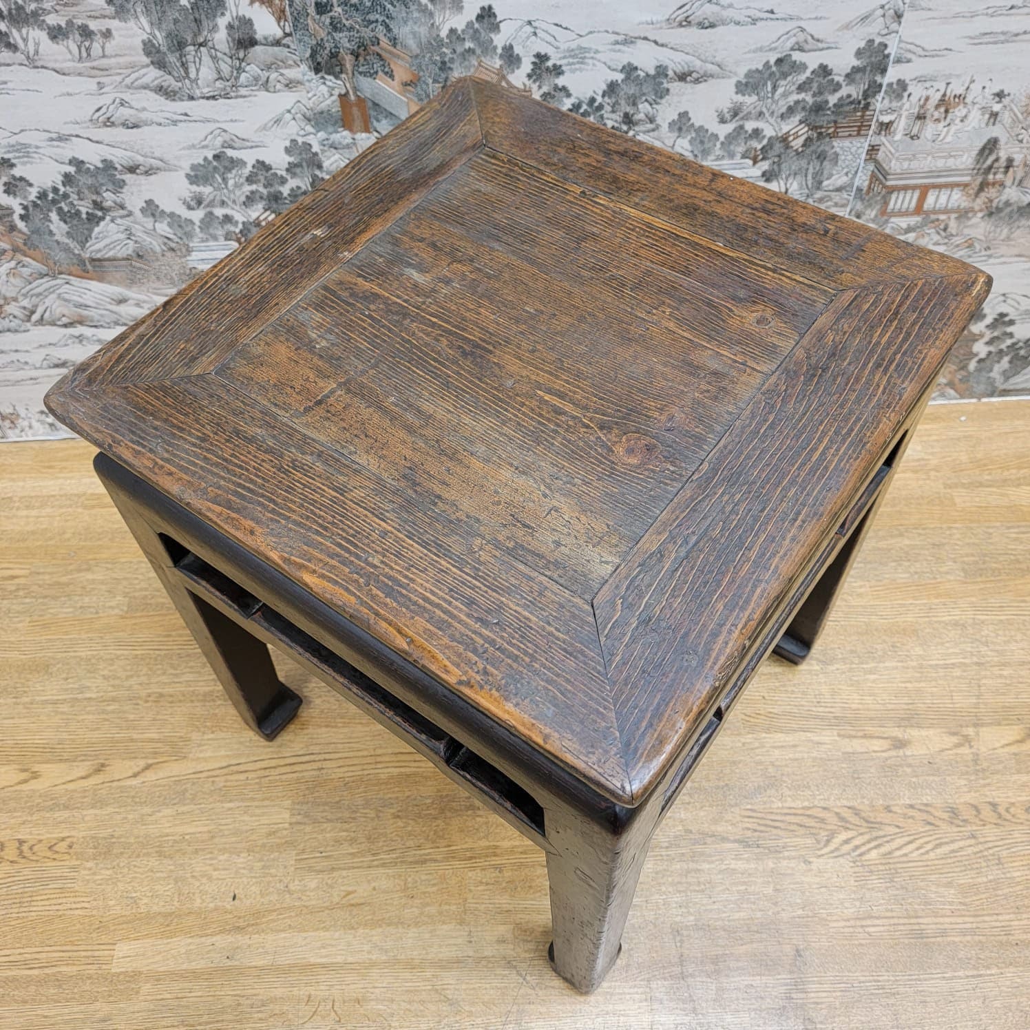 Antique Shanxi Province Elm Square Side Table - Pair