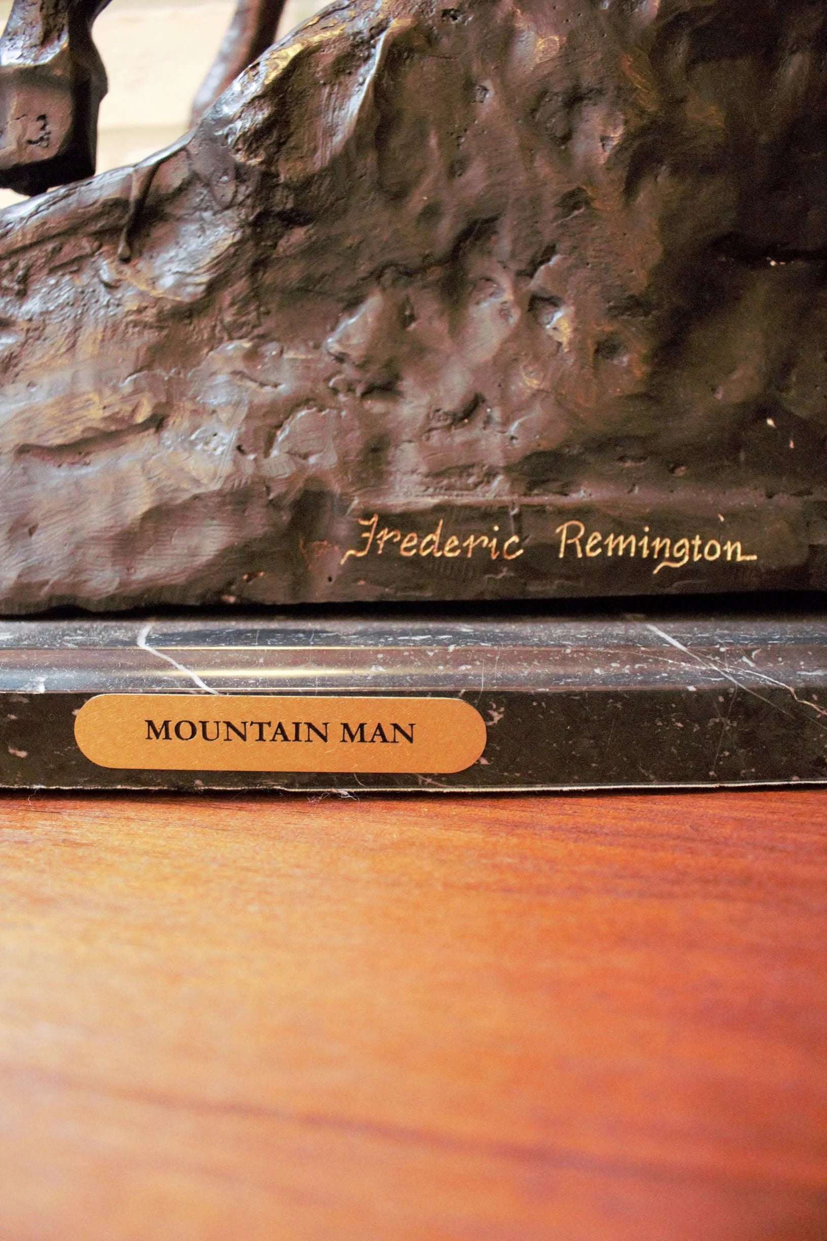 Vintage Frederic Remington Bronze Sculpture Mountain Man