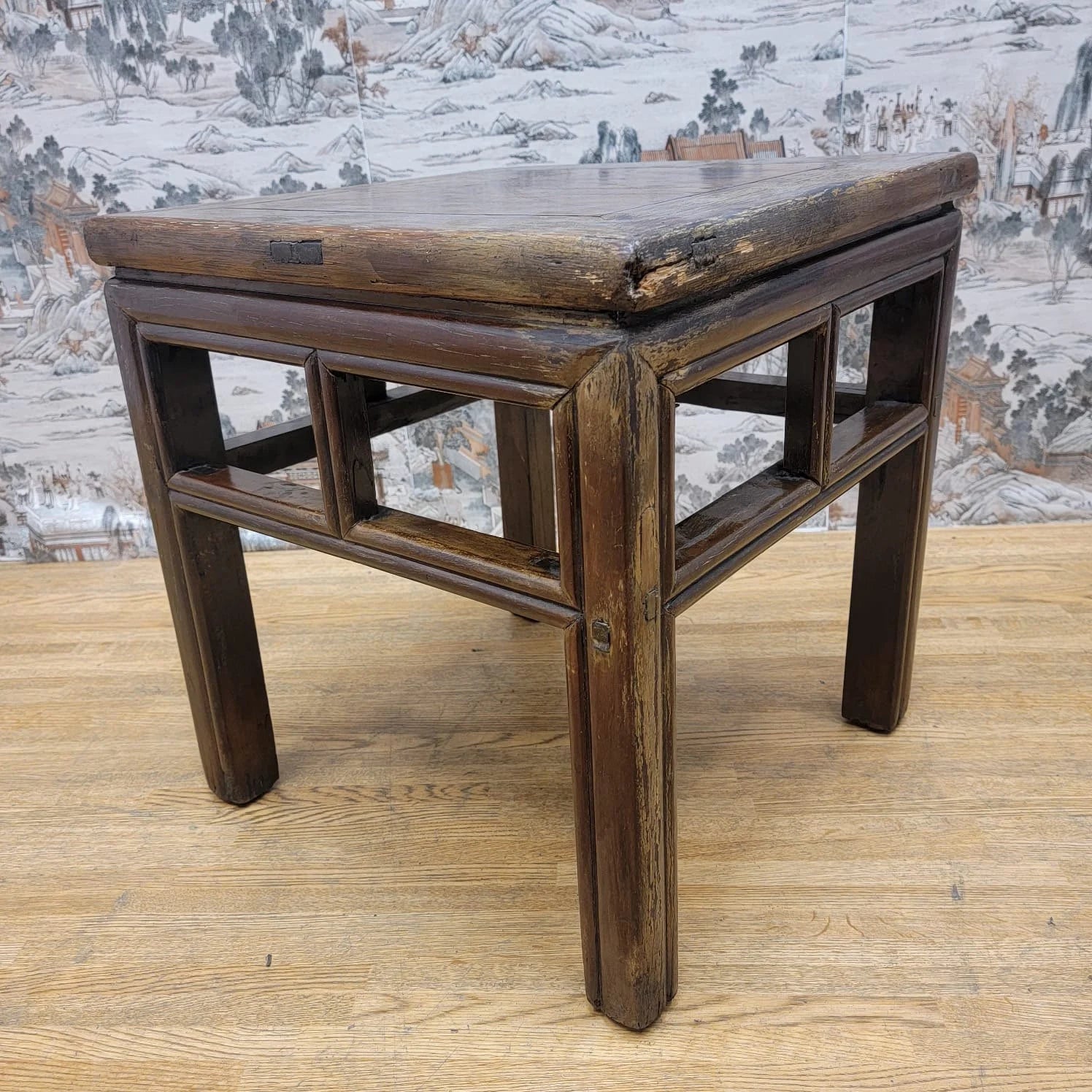 Antique Shanxi Province Elm Square Side Table