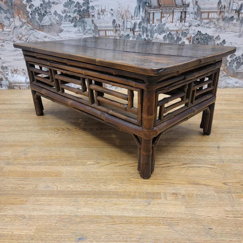 Antique Shanxi Province Elm and Bamboo Small Tea Table