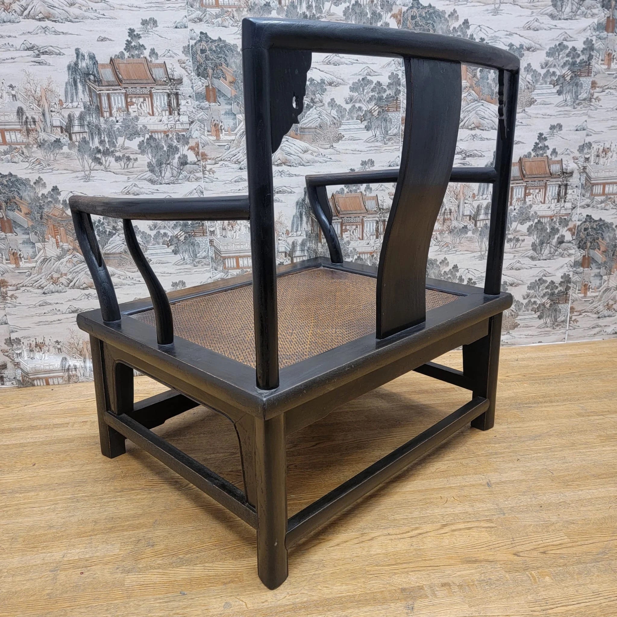 Antique Chinese Elmwood Low Chairs - Pair