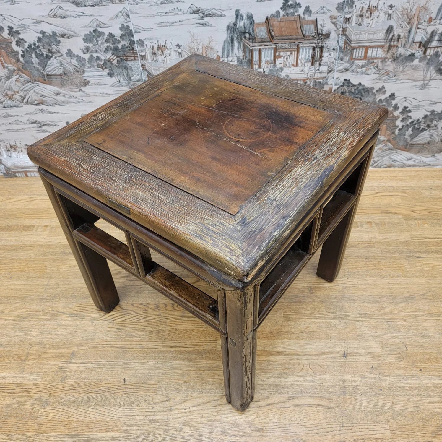 Antique Shanxi Province Elm Square Side Table