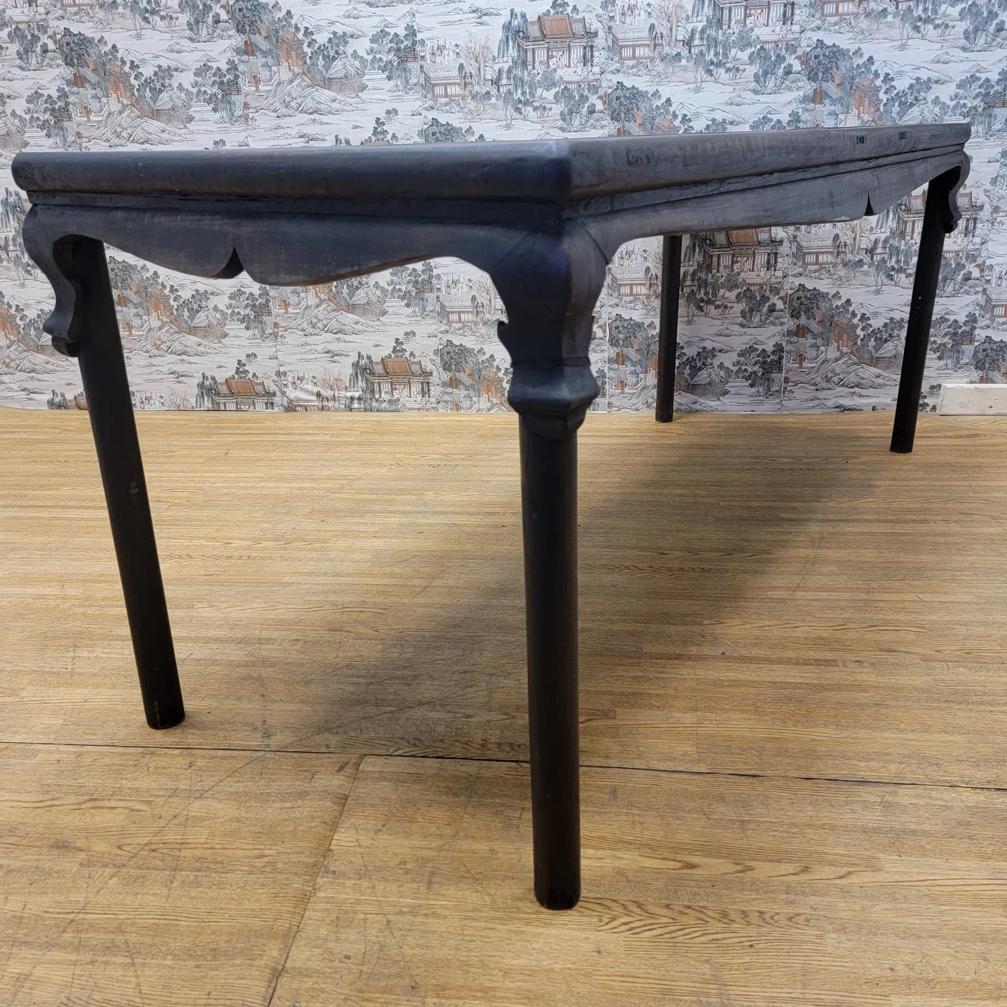 Vintage Chinese 6 Seat Elm Dining Table