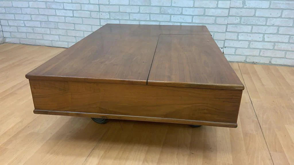 Mid Century Modern Walnut Coffee Table Designed By Kipp Stewart for Drexel