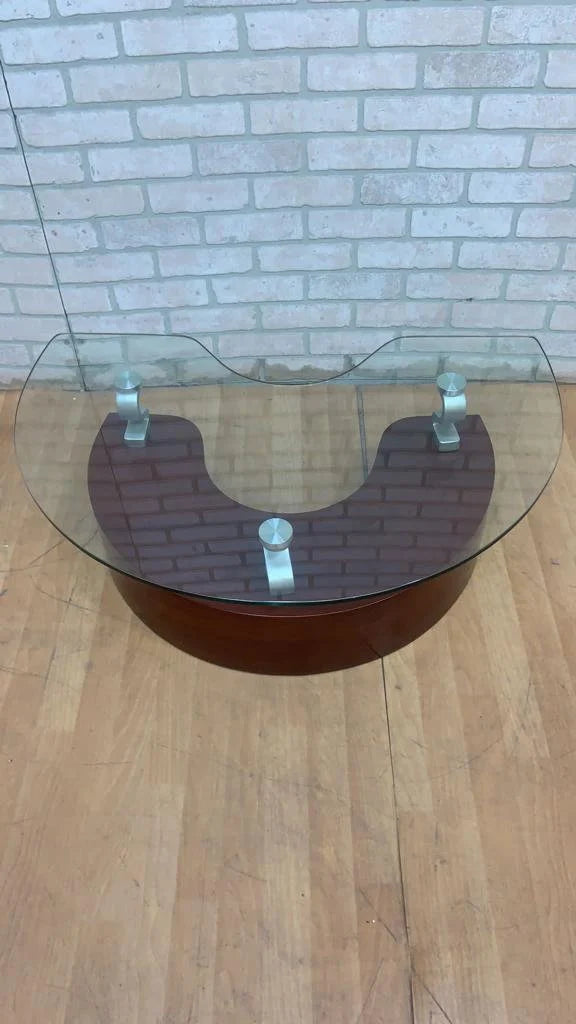 Contemporary Modern Glass Top Coffee Table