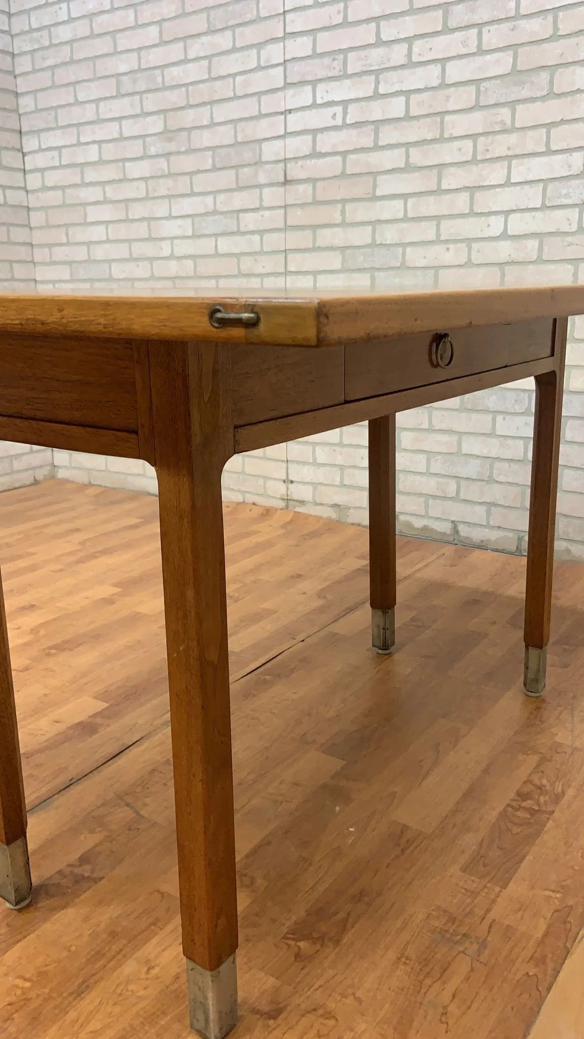 Mid Century Modern Walnut Flip Top Writing Desk/Game Table