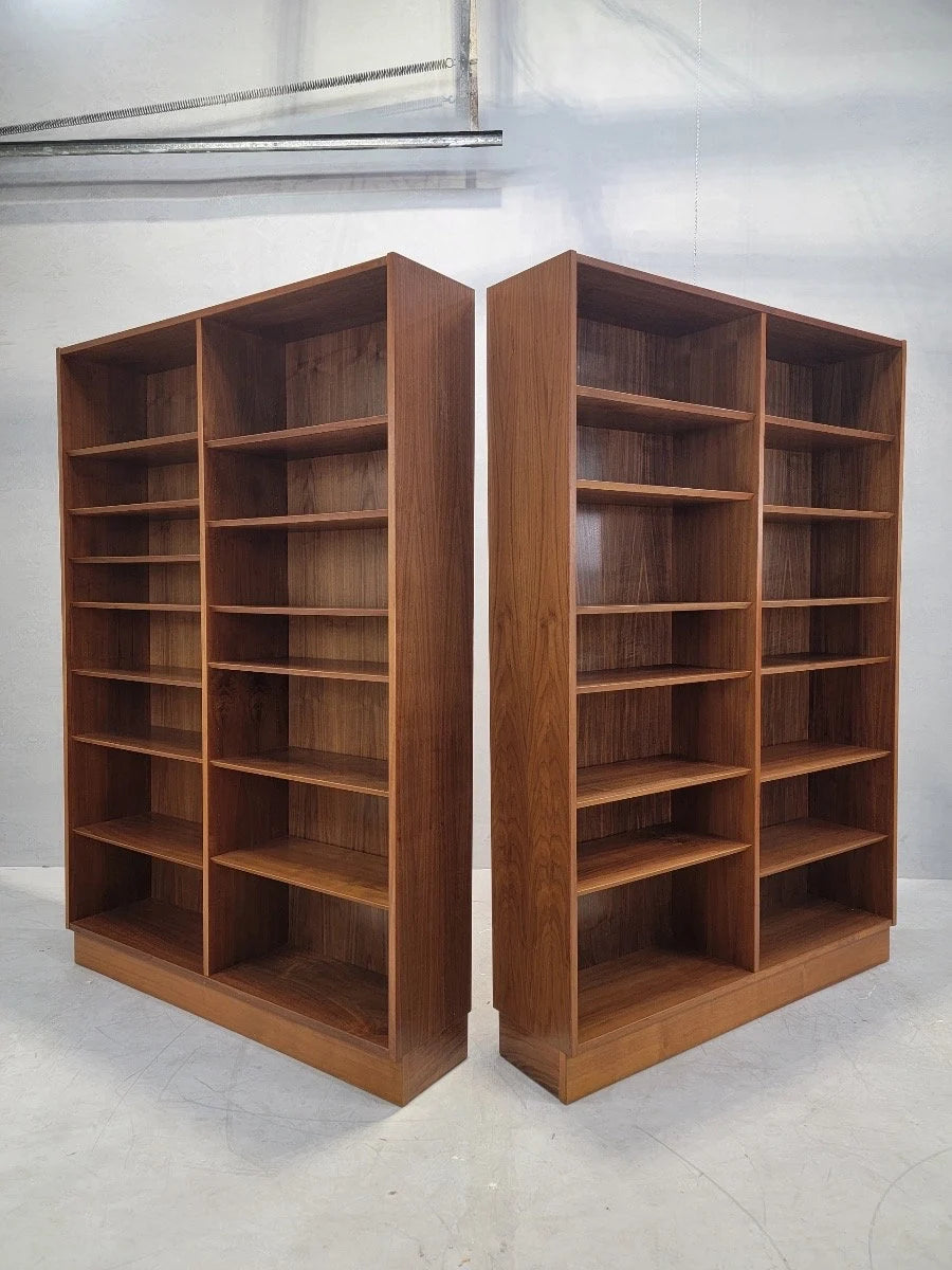 Vintage Danish Modern Teak Double Bookcases by Carlo Jensen for Poul Hundevad - Set of 3
