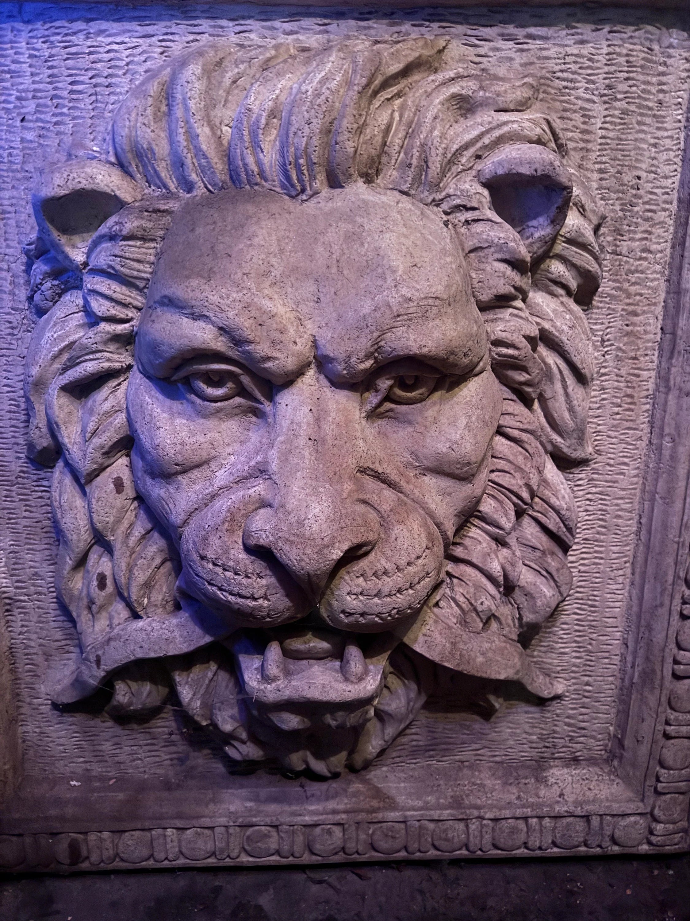 Antique Lion Stone Architectural Wall Salvage